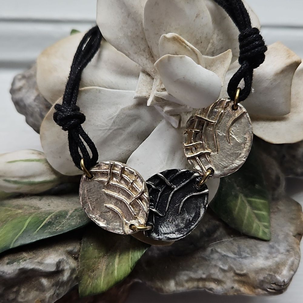 Vintage Artisan Silver and Copper Women's Bracelet